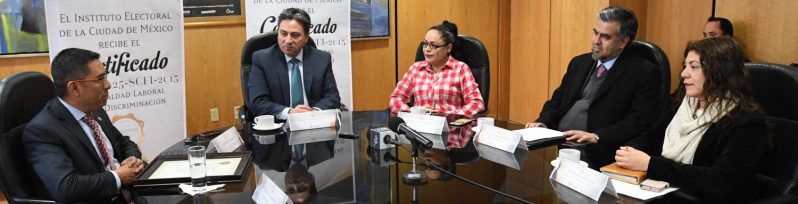 15 de diciembre – Entregan a IECM certificado de cumplimiento de Norma en Igualdad Laboral y No Discriminación