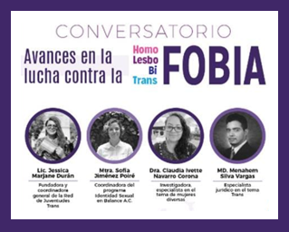 Organiza IECM Conversatorio virtual: “Avances en la lucha contra la Homofobia, Lesbofobia, Bifobia y Transfobia”