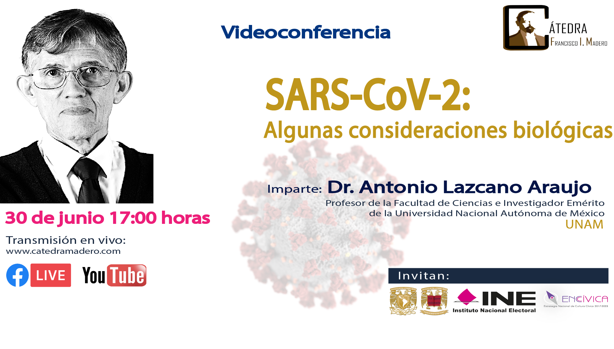 Décima sesión webinar “SARSCoV2: Algunas consideraciones biológicas