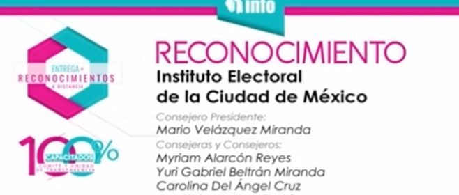 Recibe IECM reconocimiento en transparencia y rendición de cuentas
