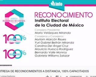 Recibe IECM reconocimiento en transparencia y rendición de cuentas
