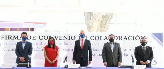 Suman IECM y Consejo Ciudadano para la Seguridad y Justicia esfuerzos para garantizar comicios locales íntegros y libres de violencia