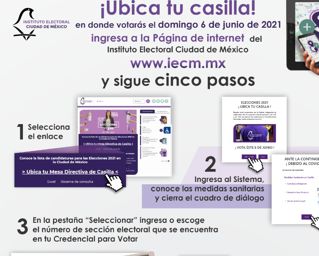 Ubica tu casilla y acude a votar este 6 de junio en la Ciudad de México