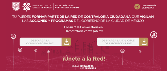 Convocatoria para la presentación de propuestas de personas candidatas a formar parte de la Red de Contralorías Ciudadanas