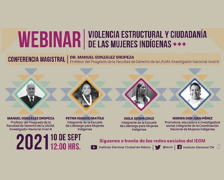 Conmemora IECM Día Internacional de las Mujeres Indígenas, con Webinar sobre violencia estructural