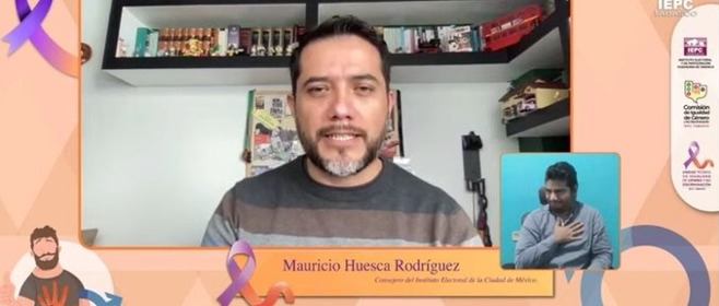 Nuevas masculinidades para la igualdad sustancial entre mujeres y hombres, plantea Consejero Mauricio Huesca en Conferencia Magistral
