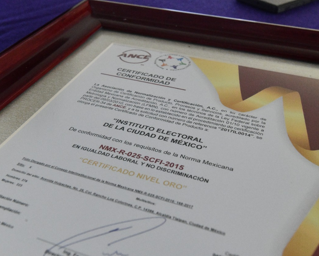 Recibe IECM Certificación Nivel Oro en Igualdad Laboral y No Discriminación