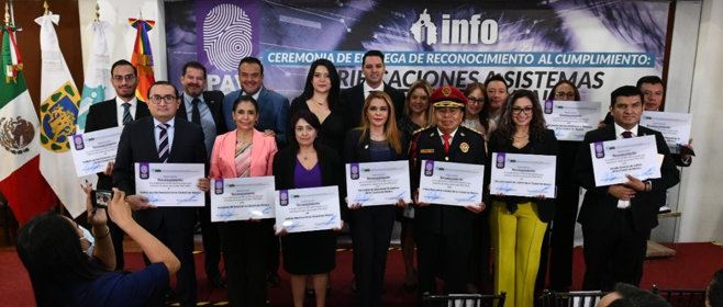 Galardonan a IECM, por cumplimiento al 100% en la Verificación de Sistema de Datos Personales