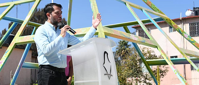 Estrenan pirámide polinizadora, realizada con Presupuesto Participativo en Tláhuac