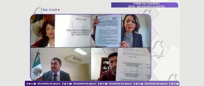 Institutos Electorales de Aguascalientes y Ciudad de México signan Convenio para el fortalecimiento de actividades en materia electoral y de participación ciudadana