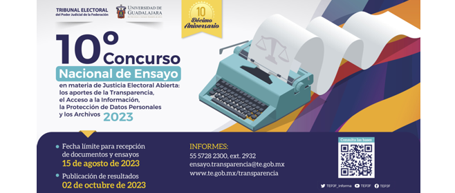10° Concurso Nacional de Ensayo en materia de Justicia Electoral Abierta