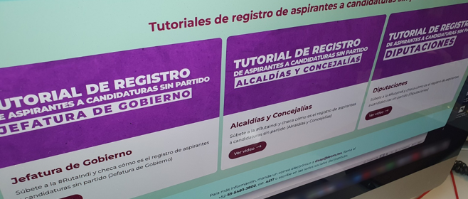 Plazo para ingresar solicitudes de registro de candidaturas sin partido para Jefatura de Gobierno vence este lunes