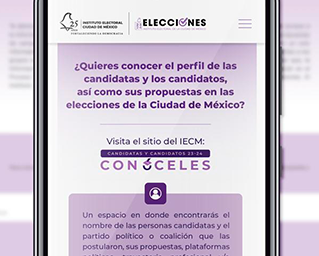 Lanza IECM “Conóceles” plataforma digital de consulta con información de las candidaturas en los comicios locales