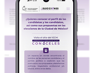 Invita IECM a consultar los perfiles de las candidaturas a diputaciones, alcaldías y concejalías en el sitio “Conóceles”