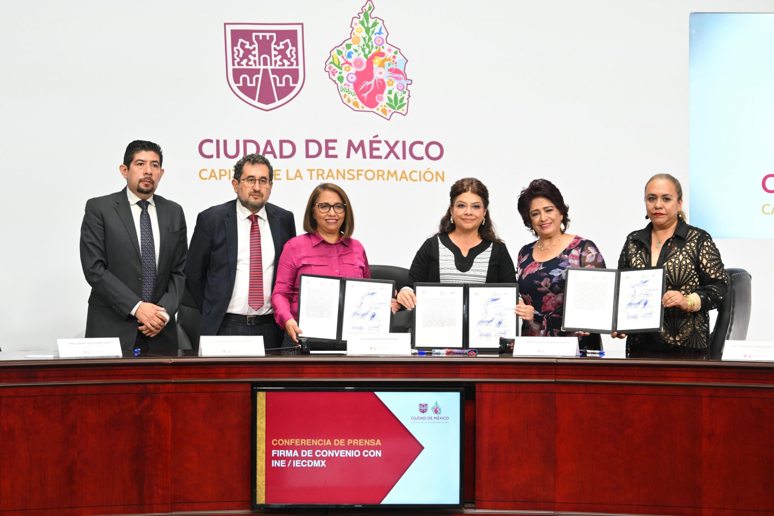 Firman IECM, INE-CDMX y Gobierno CDMX convenio para garantizar seguridad en la Jornada Electoral del 1 de junio