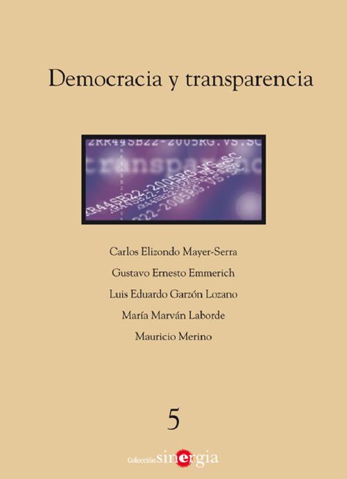 Democracia y transparencia, Colección Sinergia, núm. 5