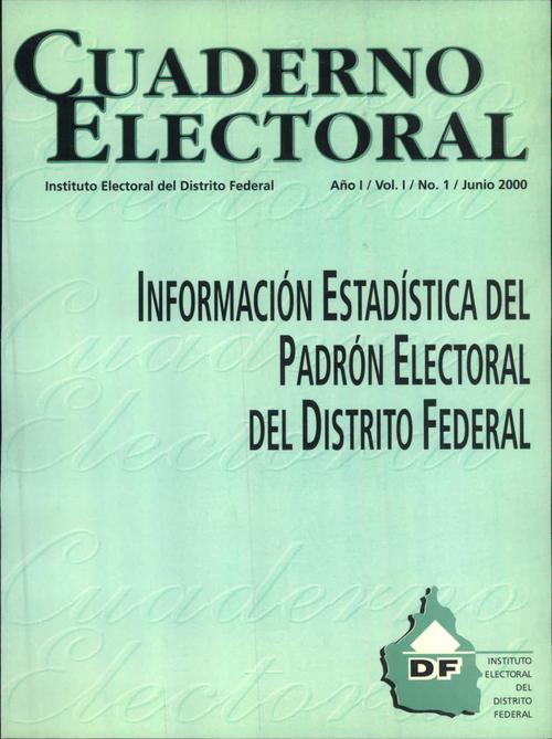 Información Estadística del padrón Electoral del Distrito Federal