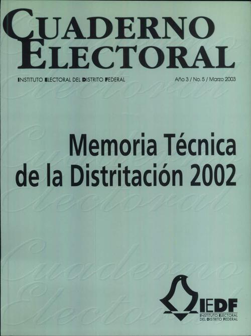 Memoria Técnica de la Distritación 2002