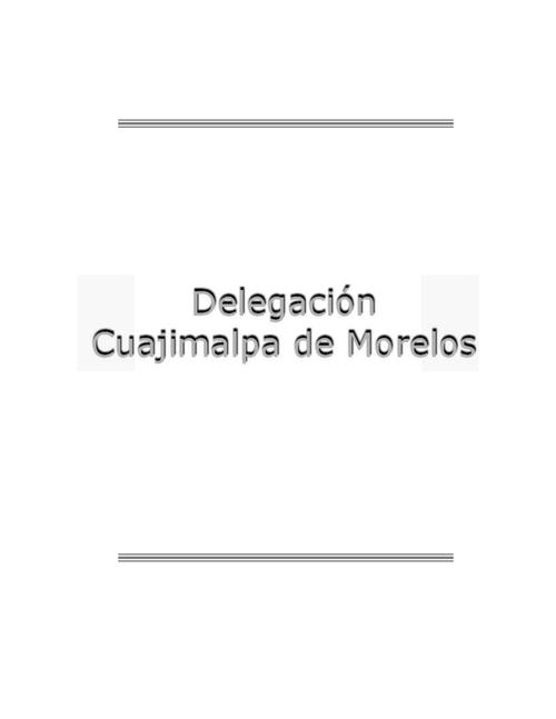 Cuajimalpa de Morelos, Serie Estudios Electorales 2000