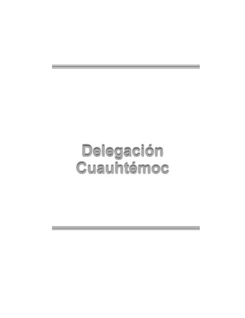 Cuauhtémoc, Serie Estudios Electorales 2000