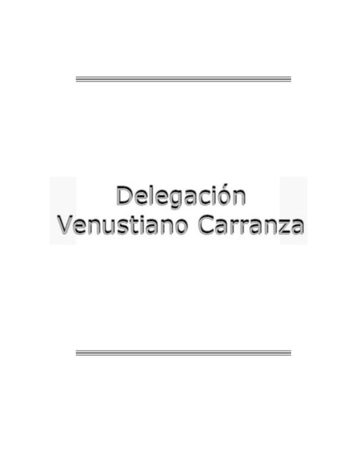 Venustiano Carranza, Serie Estudios Electorales 2000