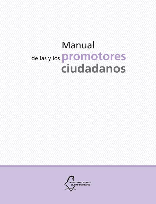 Manual de las y los promotores ciudadanos