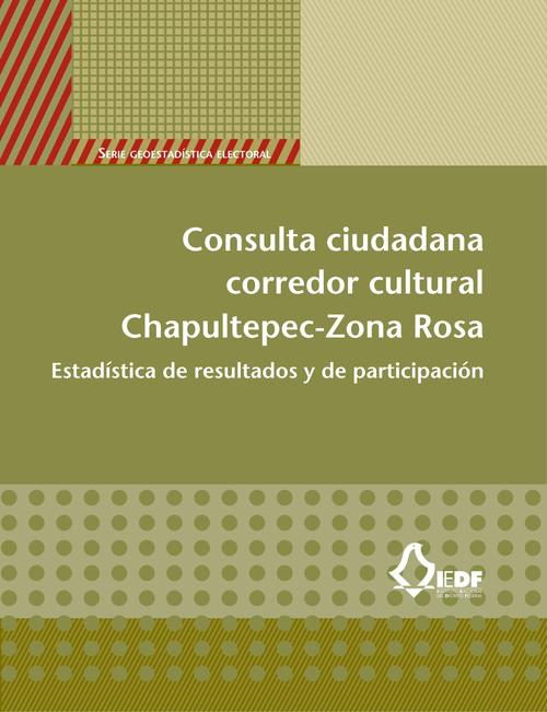 Consulta ciudadana corredor cultural Chapultepec-Zona Rosa.  Estadística de resultados y de participación