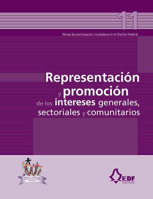 Representación y promoción de los intereses generales, sectoriales y comunitarios (vol. 11)