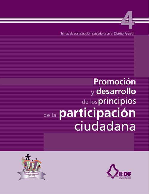 Promoción y desarrollo de los principios  de la participación ciudadana (vol. 4)