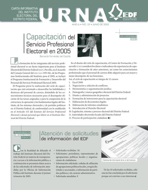 Urna Carta Informativa del IEDF, núm. 35