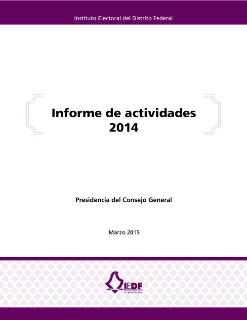 Informe de actividades 2014