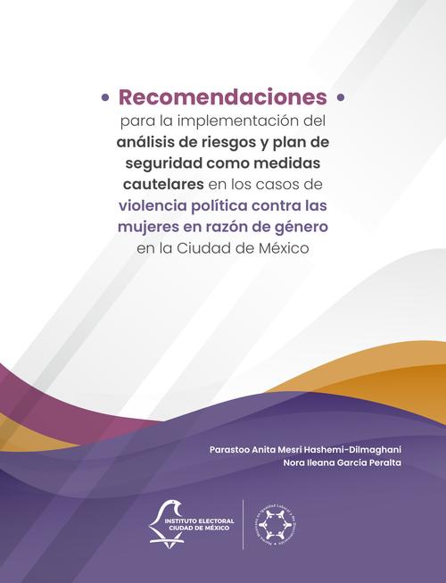 Recomendaciones para la implementación del análisis de riesgos y plan de seguridad  como medidas cautelares en los casos de violencia política contra las mujeres en razón  de género en la Ciudad de México