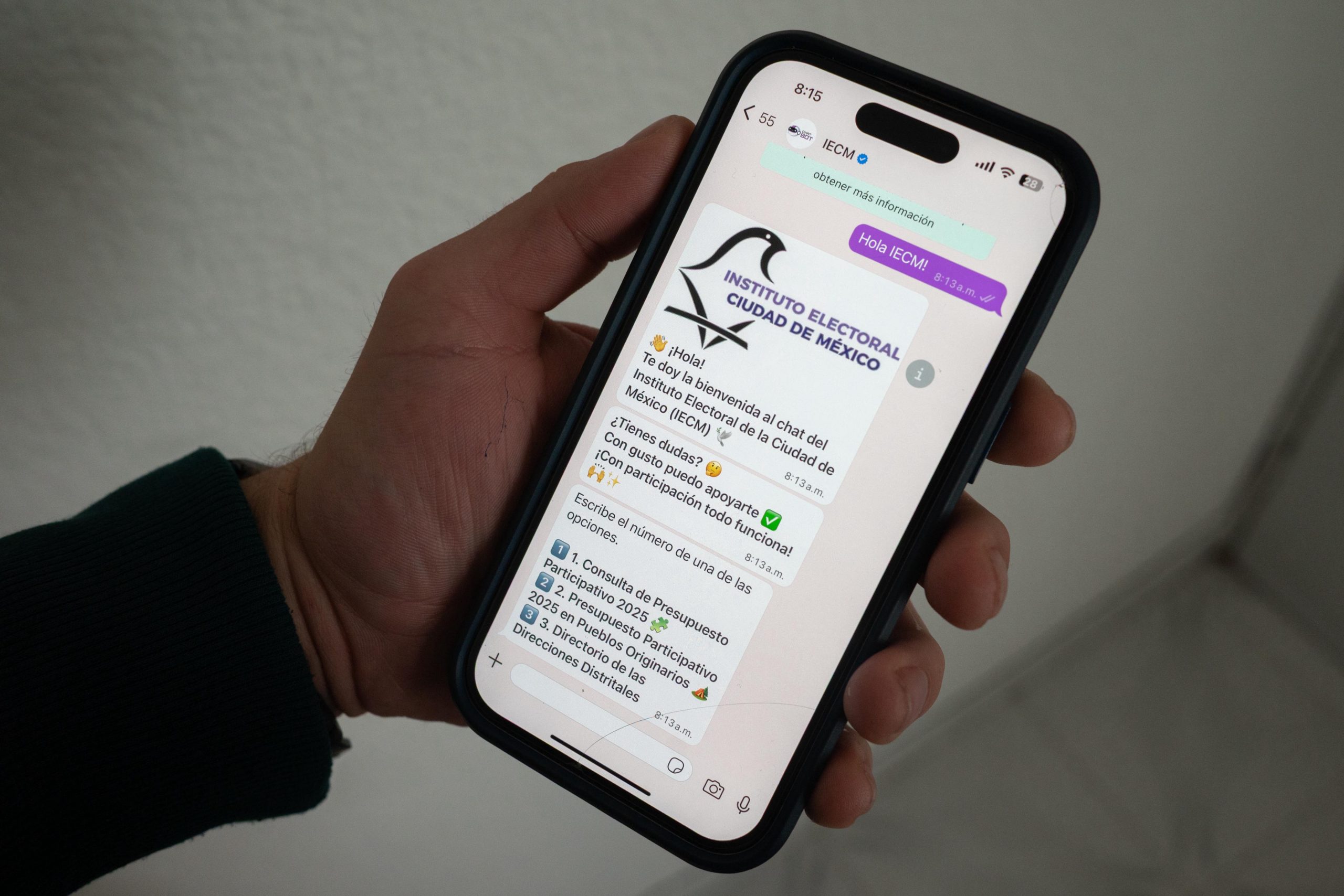 Habilita IECM Chatbot para atender dudas al instante sobre la Consulta de Presupuesto Participativo 2025