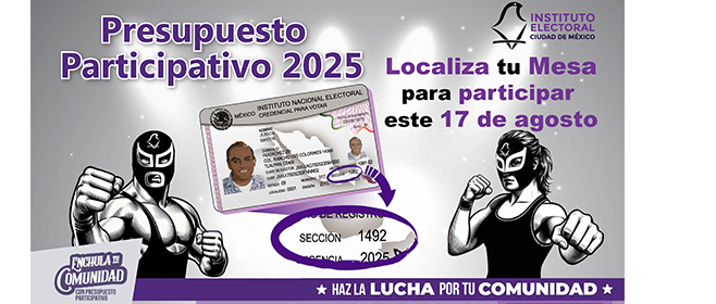 Listado de Lugares donde se ubicarán las Mesas Receptoras de Opinión para la Consulta de Presupuesto Participativo 2025
