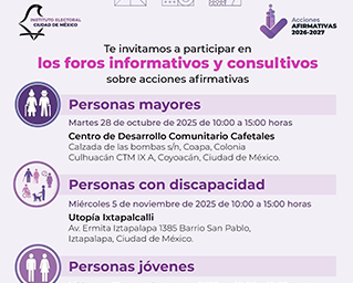 Continúan foros informativos y consultivos para promover participación política de las personas integrantes de grupos de atención prioritaria