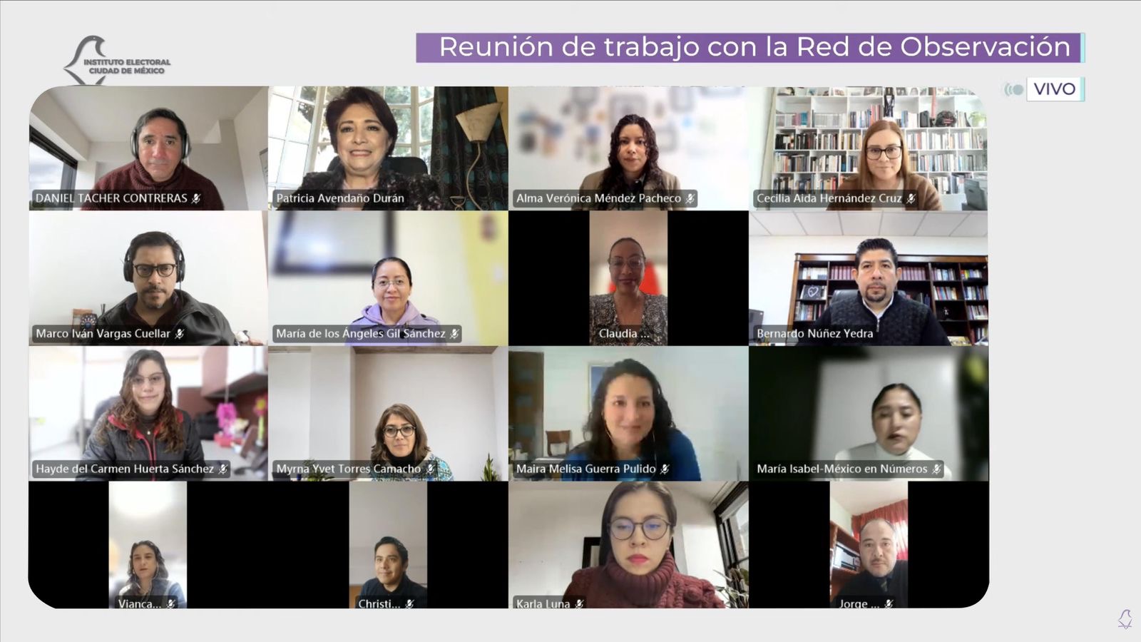 Celebra IECM reunión con integrantes de su Red de Observación