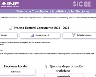 Conoce el Sistema de Consulta de la Estadística de las Elecciones (SICEE)