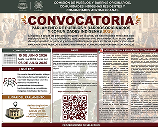 Convocatoria para el Parlamento de Pueblos y Barrios Originarios y Comunidades Indígenas 2026