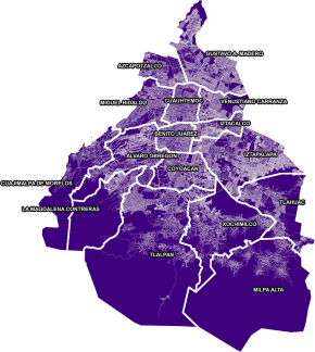 Mapa de las 16 alcaldías de la Ciudad de México IECM