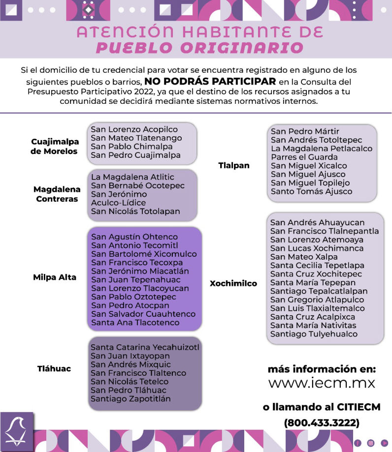 ATENCIÓN HABITANTE DE PUEBLO ORIGINARIO