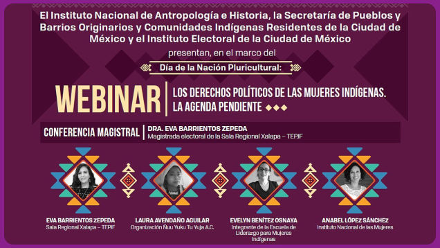 Webinar: Los derechos políticos de las mujeres indígenas. La agenda pendiente, octubre 2021