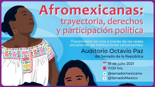 Presentación del libro: Afromexicanas: trayectoria, derechos y participación política, julio 2021.