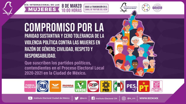 Firma del Compromiso por la paridad sustantiva y cero tolerancias de la violencia política contra las mujeres en razón de género