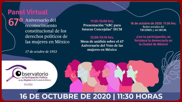 67º aniversario del reconocimiento constitucional de los derechos políticos de las mujeres en México