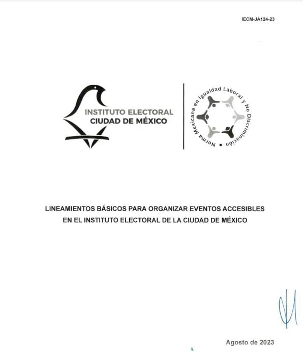 Lineamientos básicos para organizar eventos accesibles en el IECM