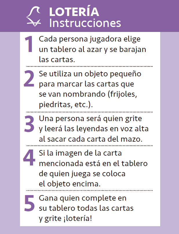Lotería por la igualdad de género y los derechos humanos, abril 2021.